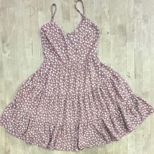 SHEIN Mauve Floral Mini Dress